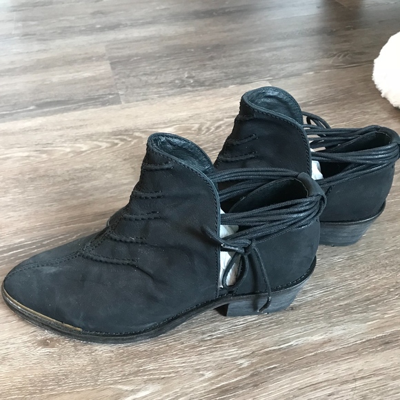 Free People Black Suede Booties - Picture 2 of 3